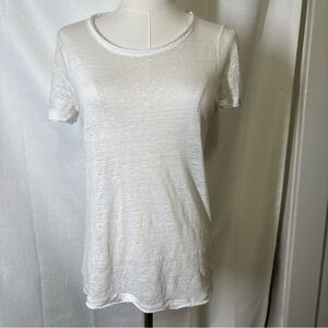 Chaser Sheer White Short Sleeve Tee. Size Small. GUC.